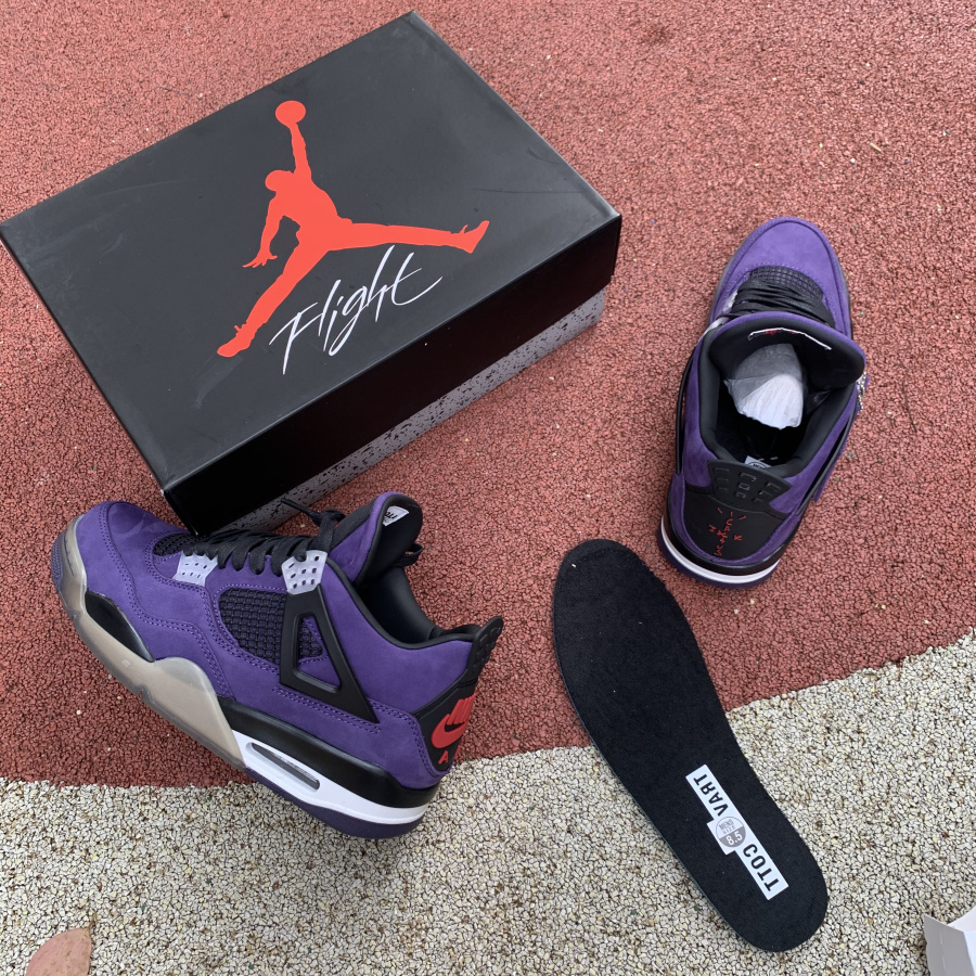 Air Jordan 4 x Travis Scott Cactus Jack  Sneakers      - FashionPlug