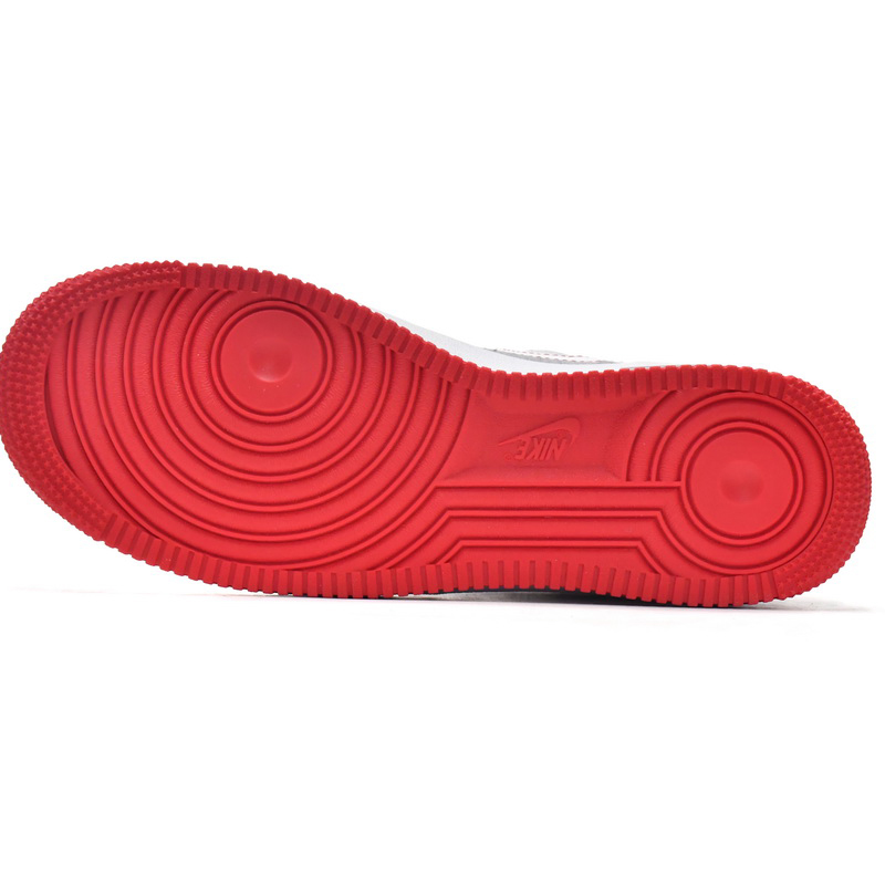 Nike Air Force 1 Low Contrast Stitch Red Sneaker   CV1724-100  - FashionPlug