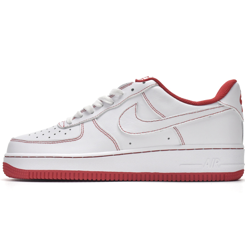 Nike Air Force 1 Low Contrast Stitch Red Sneaker   CV1724-100  - FashionPlug