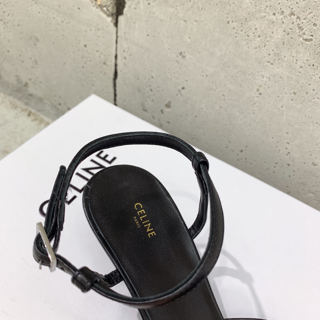Celine Kitten With Metal Toe In Calfskin - FashionPlug