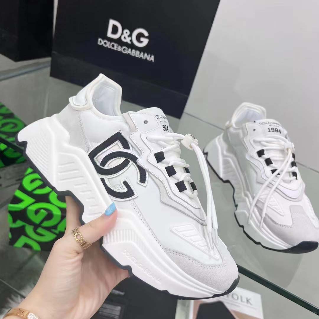 Dolce & Gabbana Mixed-Material Daymaster Sneakers - FashionPlug
