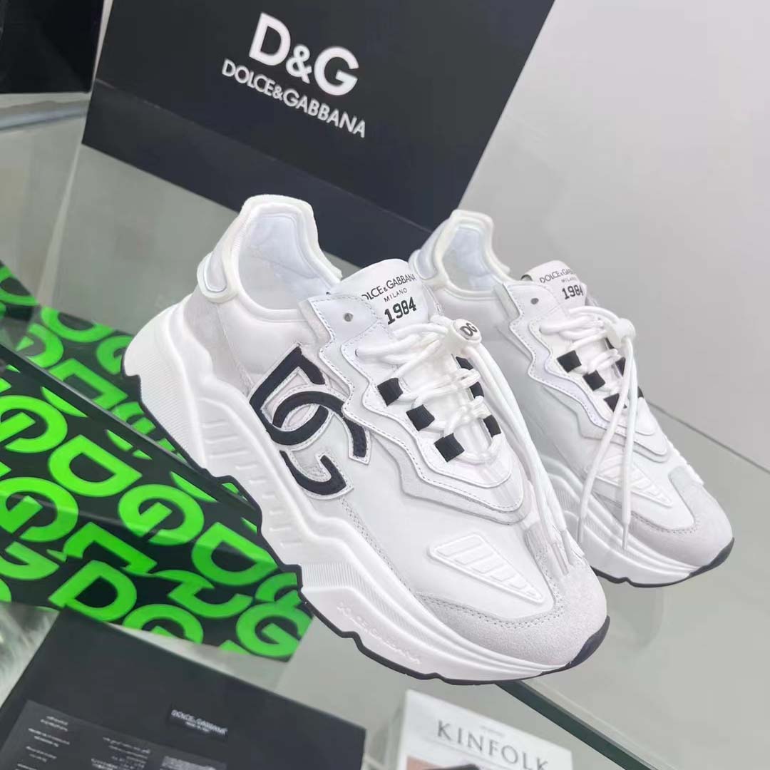 Dolce & Gabbana Mixed-Material Daymaster Sneakers - FashionPlug