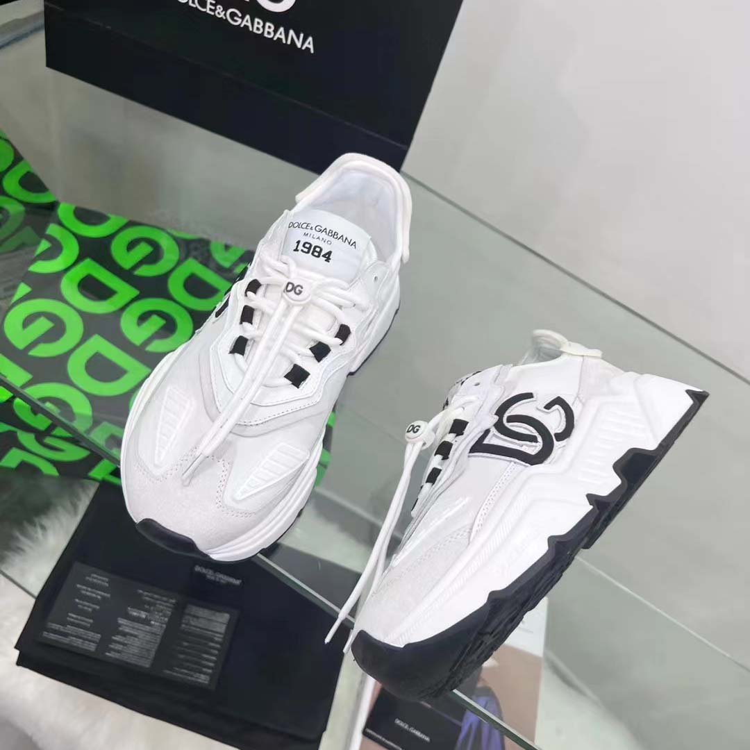 Dolce & Gabbana Mixed-Material Daymaster Sneakers - FashionPlug