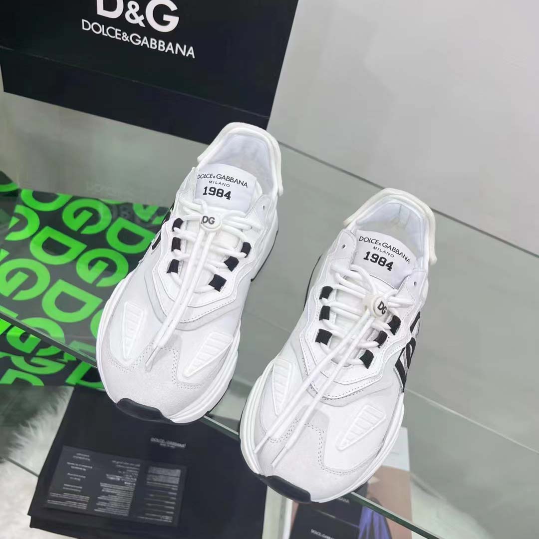 Dolce & Gabbana Mixed-Material Daymaster Sneakers - FashionPlug