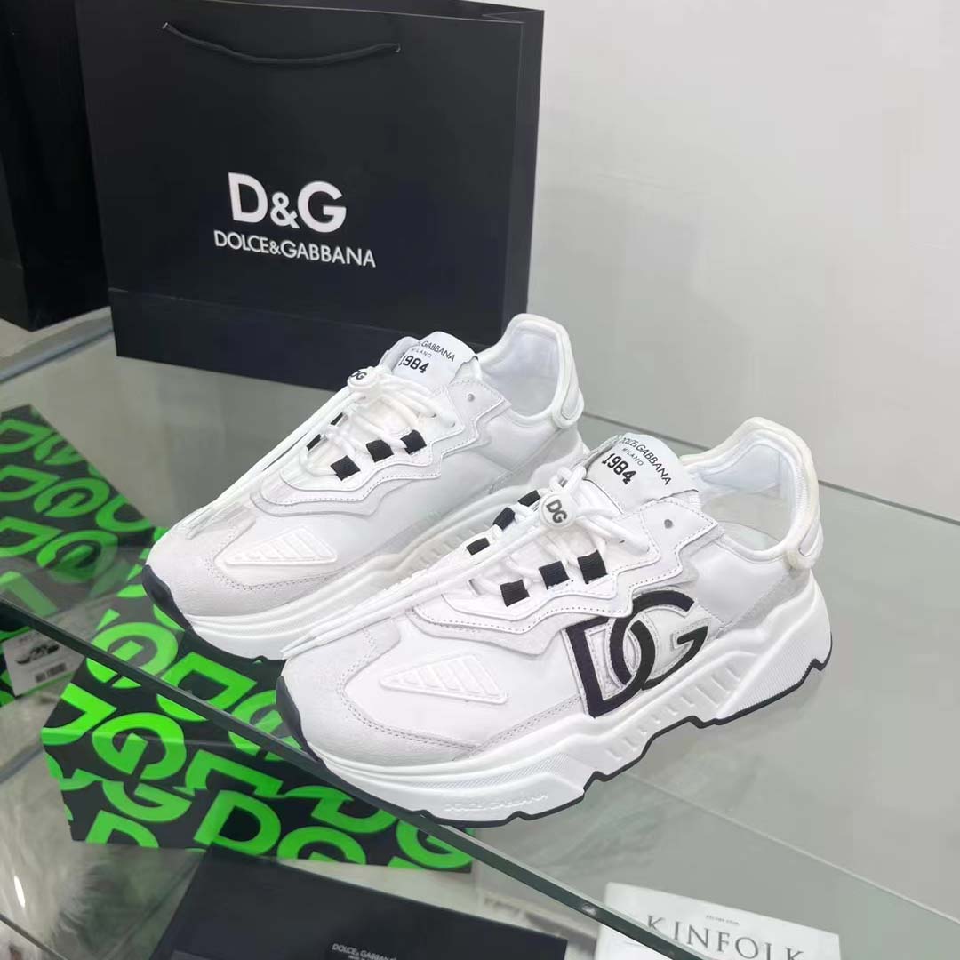Dolce & Gabbana Mixed-Material Daymaster Sneakers - FashionPlug
