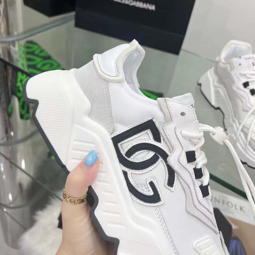 Dolce & Gabbana Mixed-Material Daymaster Sneakers - FashionPlug