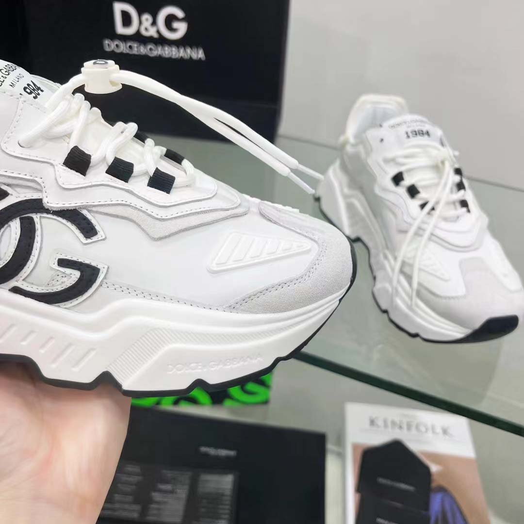 Dolce & Gabbana Mixed-Material Daymaster Sneakers - FashionPlug