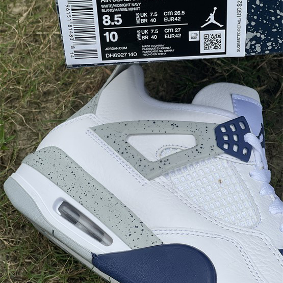 Air Jordan 4“Midnight Navy” Sneakers     DH6927-140 - FashionPlug