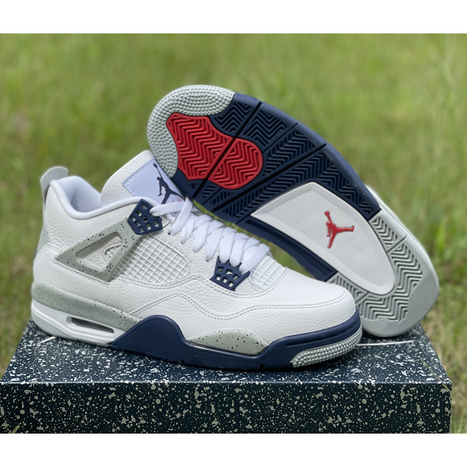 Air Jordan 4“Midnight Navy” Sneakers     DH6927-140 - FashionPlug