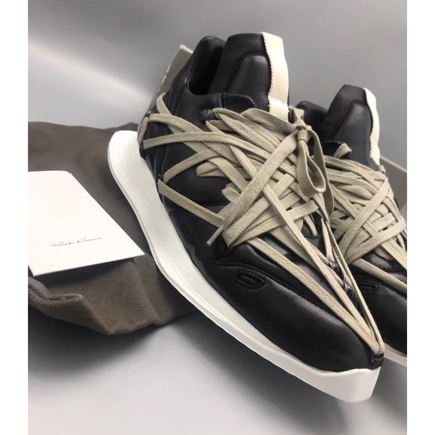 Rick Owens Mega Lace Runner Sneakers - FashionPlug