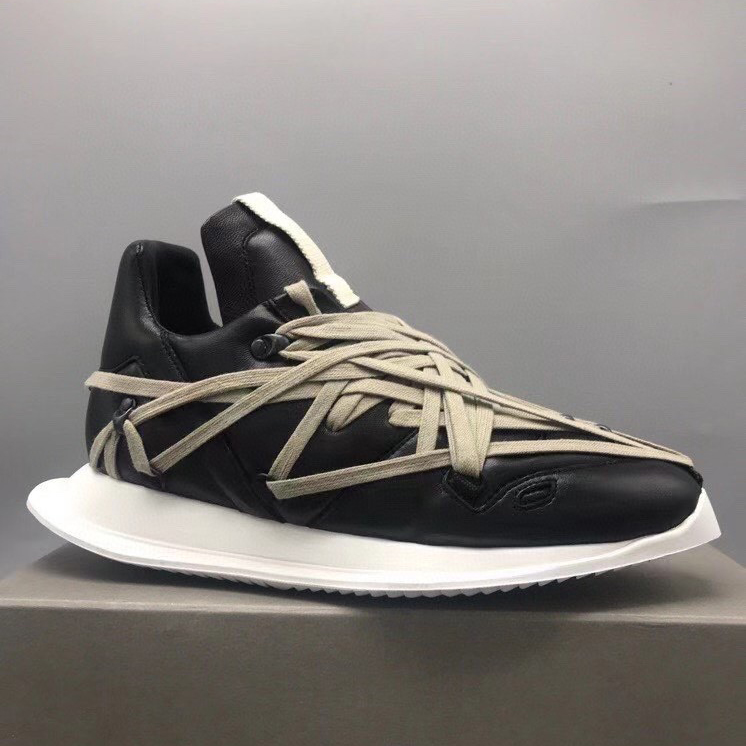 Rick Owens Mega Lace Runner Sneakers - FashionPlug