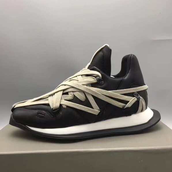 Rick Owens Mega Lace Runner Sneakers - FashionPlug
