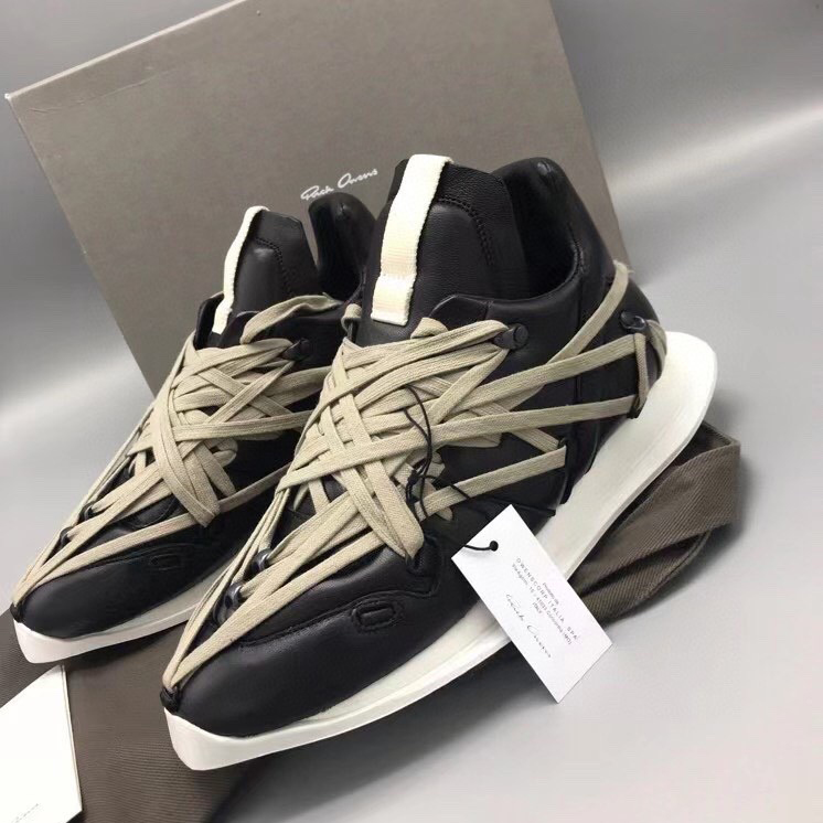Rick Owens Mega Lace Runner Sneakers - FashionPlug