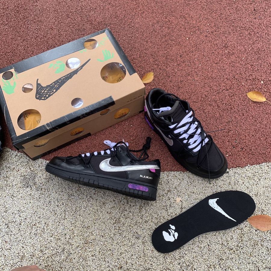 Nike Dunk Low Off-White Lot 50  Sneaker     DM1602-001 - FashionPlug