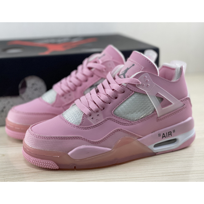 Off White x Air Jordan 4 Sneakers  - FashionPlug