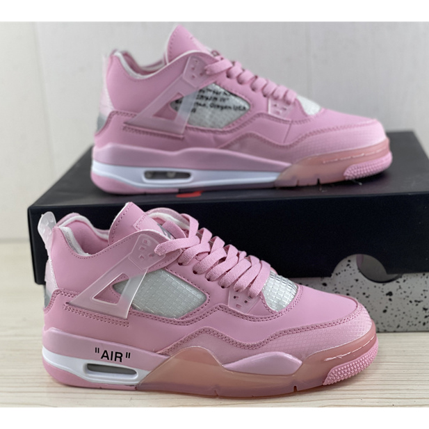 Off White x Air Jordan 4 Sneakers  - FashionPlug