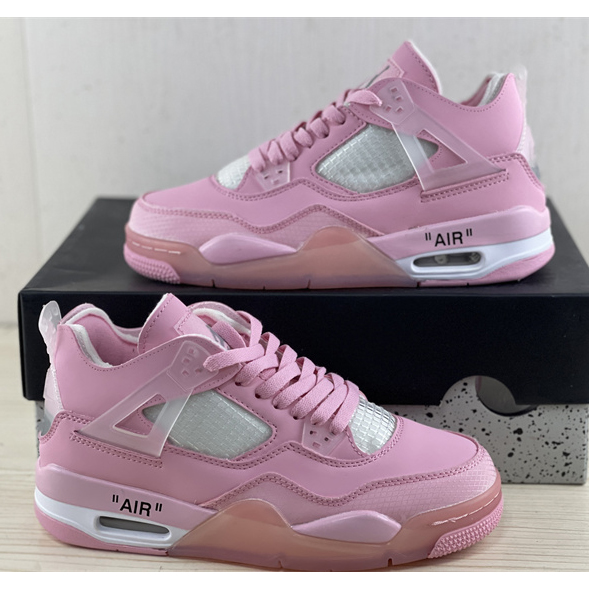 Off White x Air Jordan 4 Sneakers  - FashionPlug