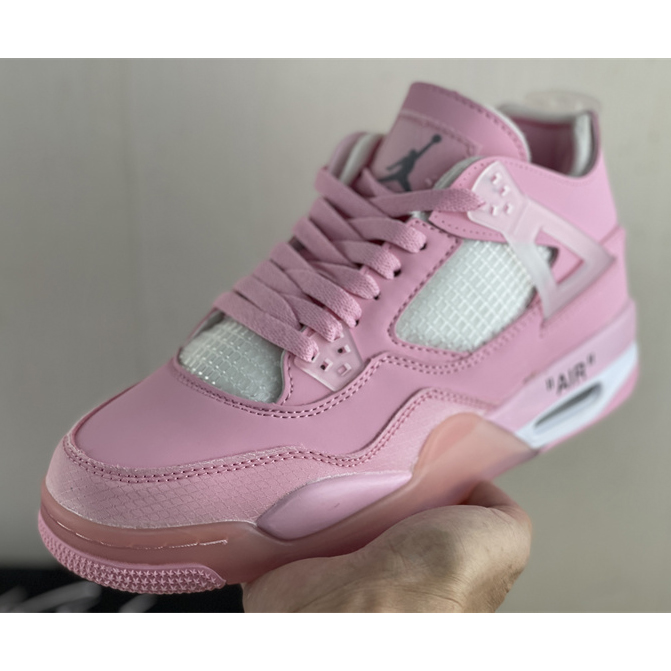 Off White x Air Jordan 4 Sneakers  - FashionPlug
