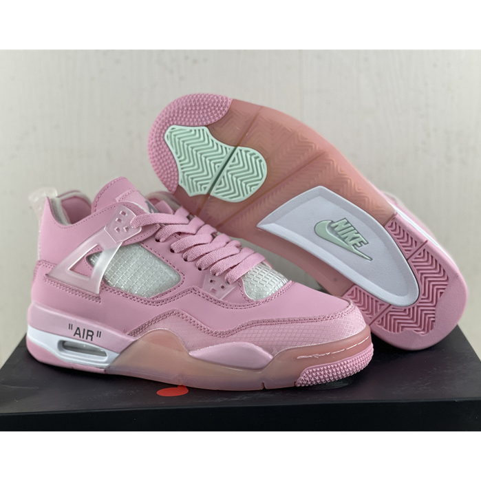 Off White x Air Jordan 4 Sneakers  - FashionPlug