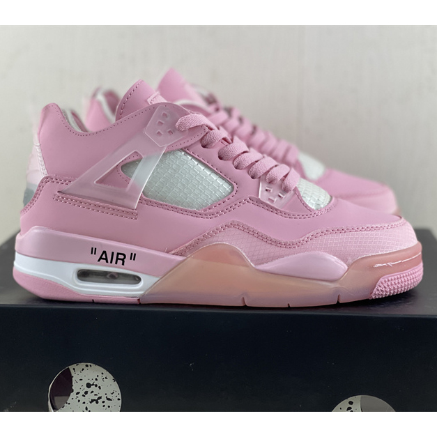 Off White x Air Jordan 4 Sneakers  - FashionPlug