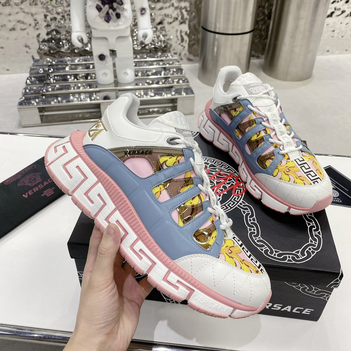Versace Trigreca Sneakers  - FashionPlug
