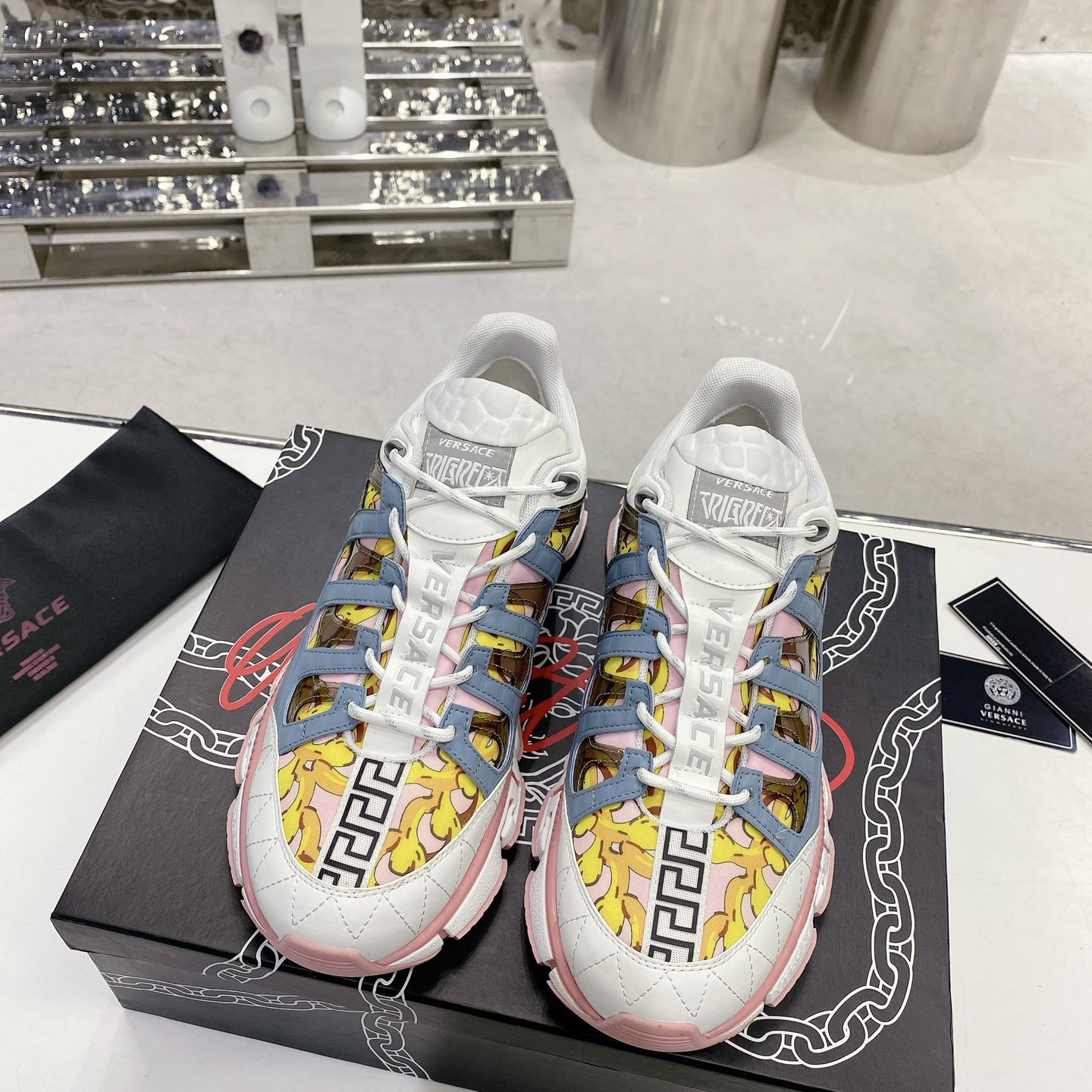 Versace Trigreca Sneakers  - FashionPlug