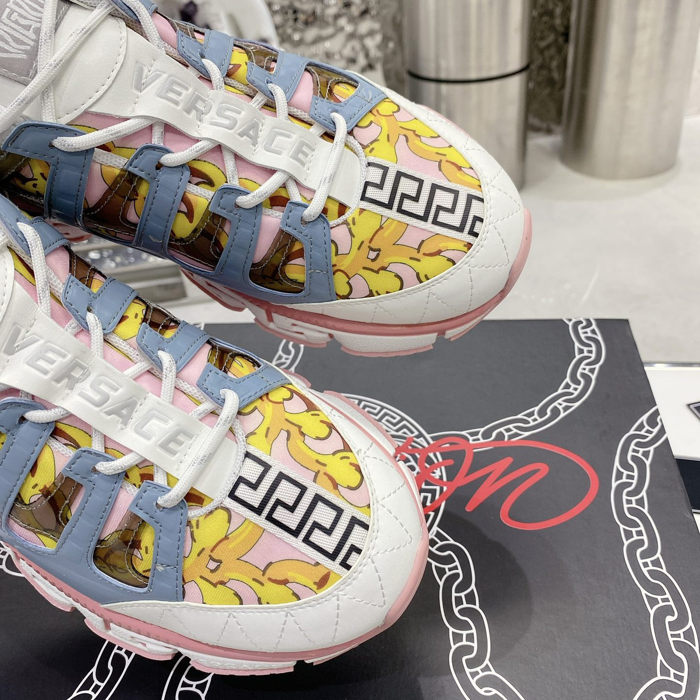 Versace Trigreca Sneakers  - FashionPlug