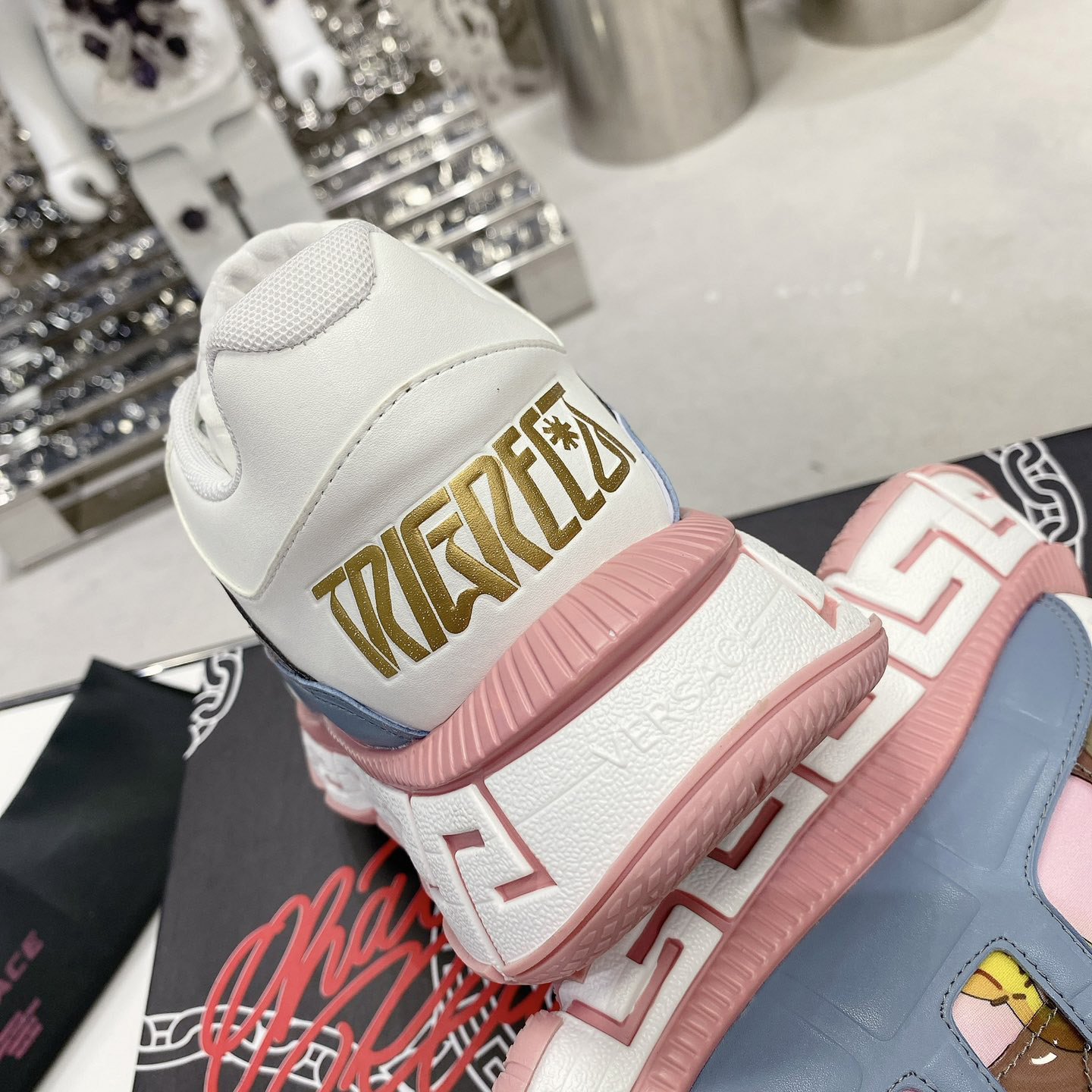 Versace Trigreca Sneakers  - FashionPlug