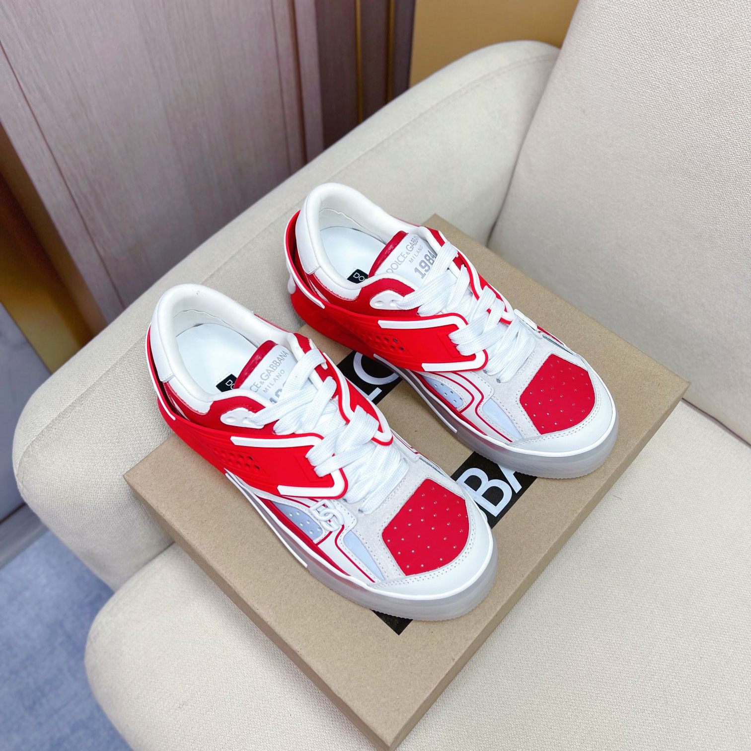 Dolce & Gabbana Calfskin Custom 2.Zero Sneakers - FashionPlug