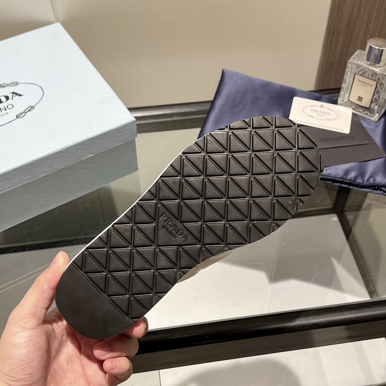 Prada Quilted Nappa Leather Flatform Sandals - FashionPlug