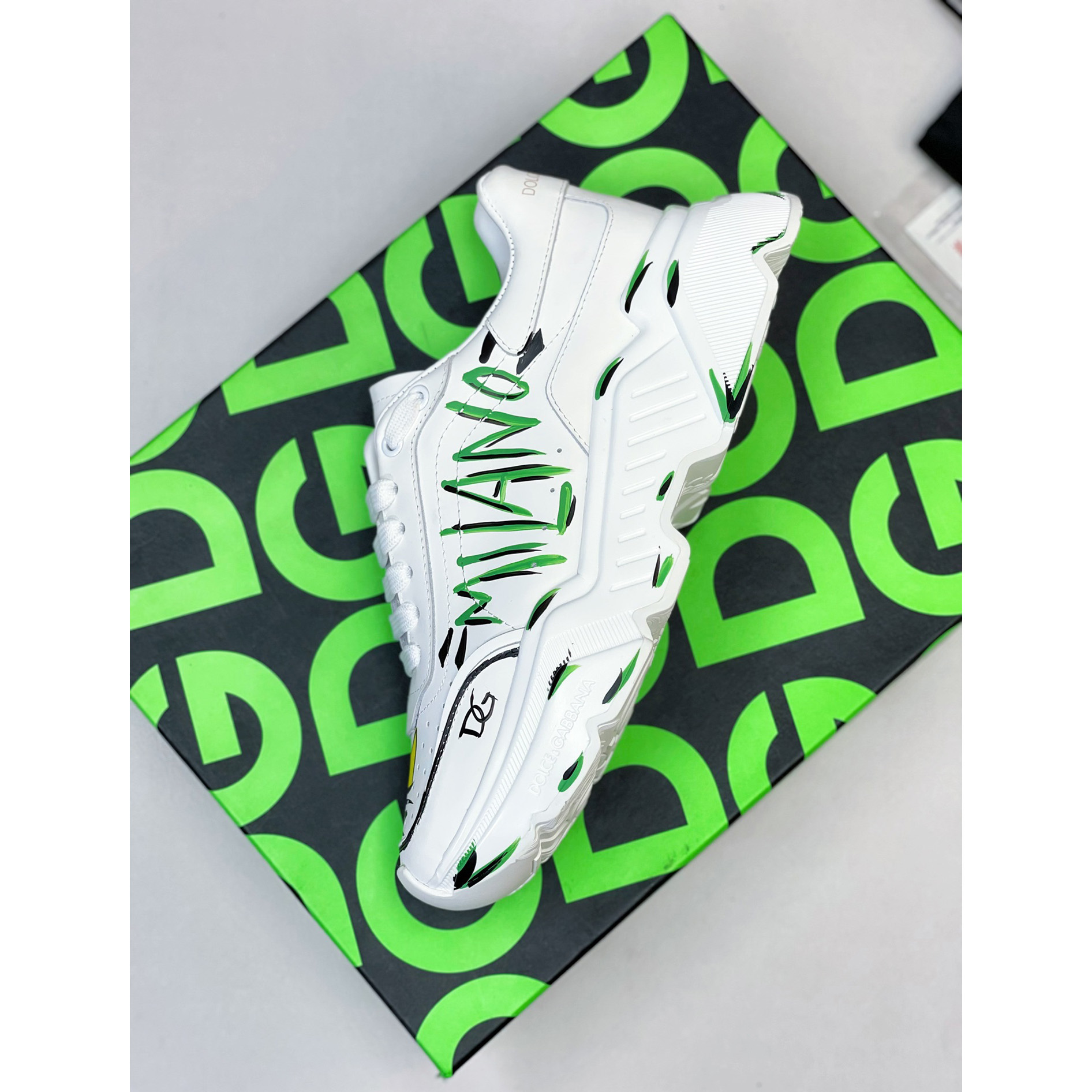 Dolce & Gabbana Calfskin Nappa Daymaster Sneakers - FashionPlug