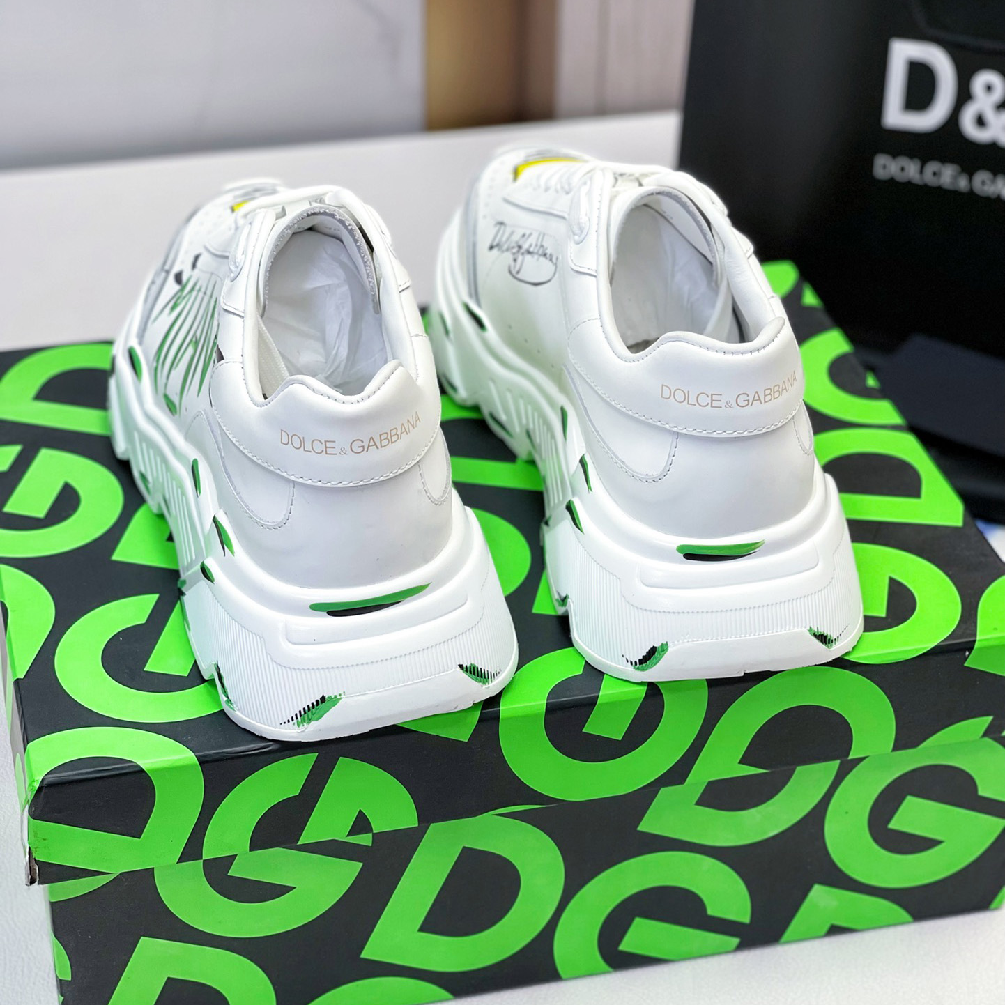 Dolce & Gabbana Calfskin Nappa Daymaster Sneakers - FashionPlug