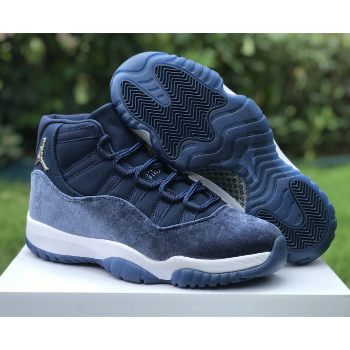 Air Jordan 11 Velvet WMNS “Midnight Navy” Sneaker      AR0715-441  - FashionPlug