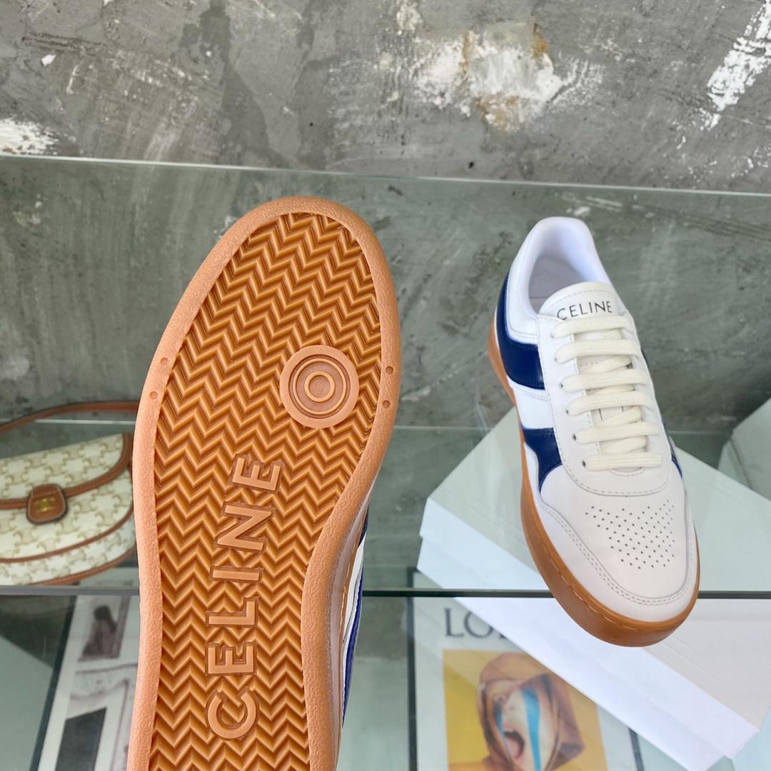 Celine Trainer Low Lace-Up Sneaker In Calfskin - FashionPlug
