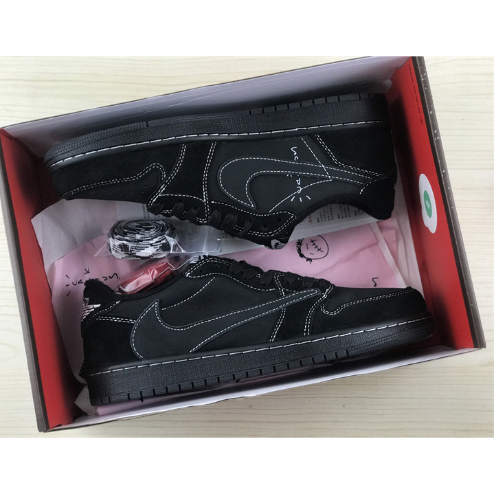 Travis Scott x Air Jordan 1 Low OG “Black Phantom” Sneaker   DM7866-001 - FashionPlug