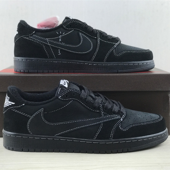 Travis Scott x Air Jordan 1 Low OG “Black Phantom” Sneaker   DM7866-001 - FashionPlug