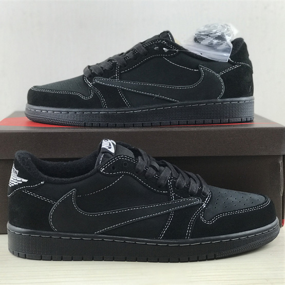 Travis Scott x Air Jordan 1 Low OG “Black Phantom” Sneaker   DM7866-001 - FashionPlug