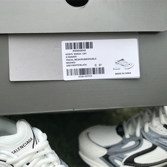 Balenciaga X-Pander Sneaker In Grey, White And Black Mesh And Nylon - FashionPlug