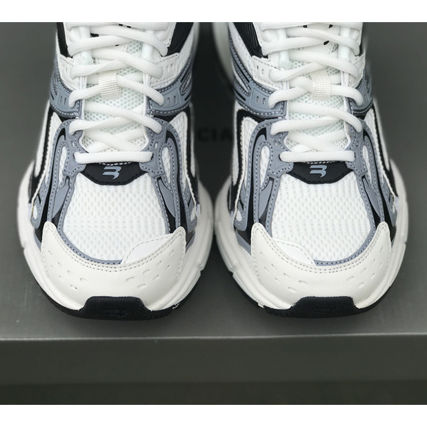 Balenciaga X-Pander Sneaker In Grey, White And Black Mesh And Nylon - FashionPlug