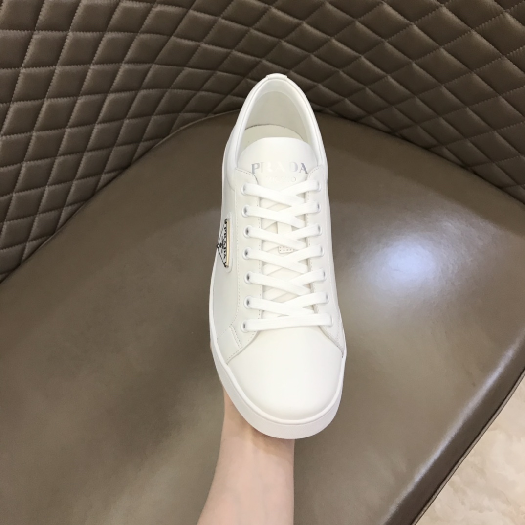 Prada Brushed Leather Sneakers(upon uk size) - FashionPlug