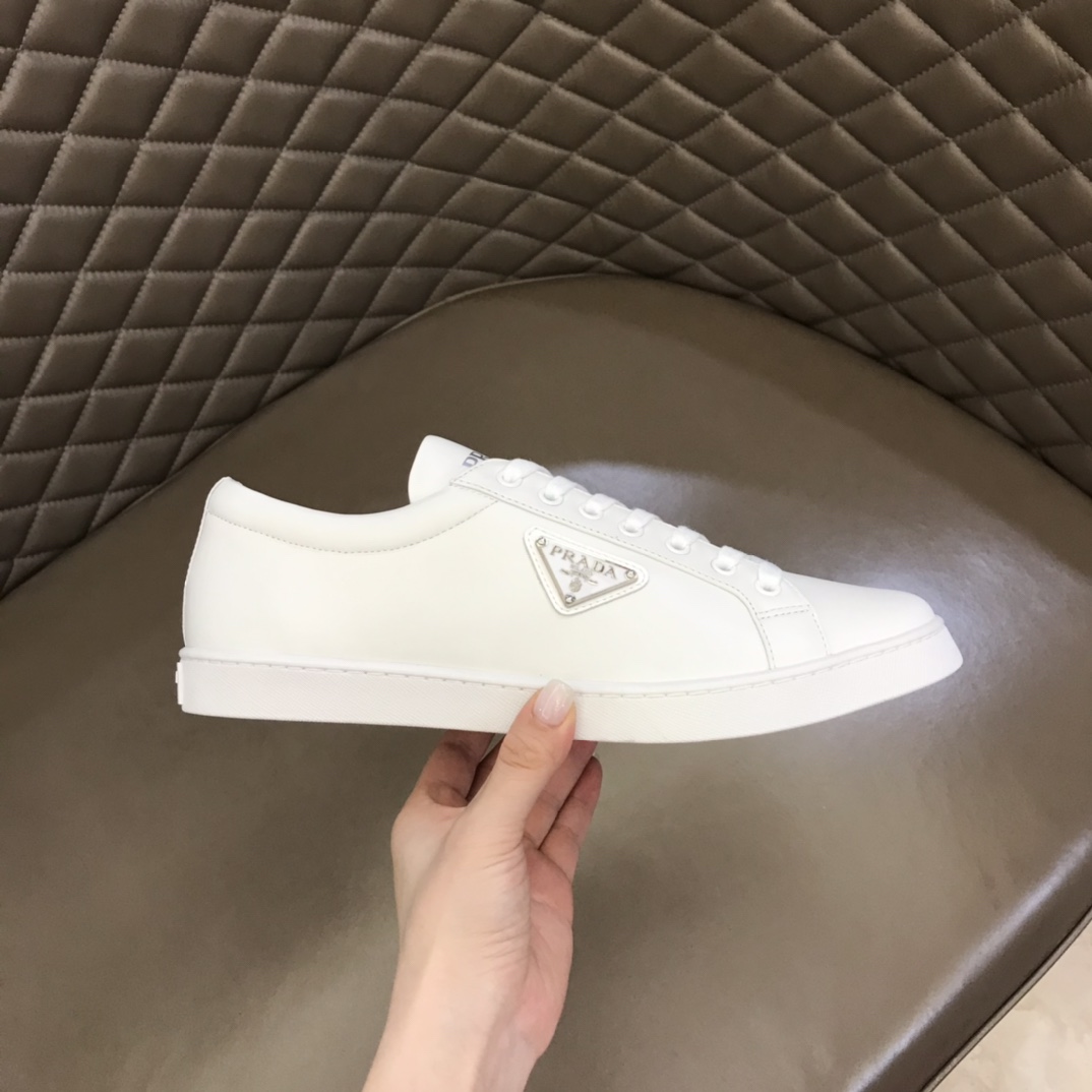 Prada Brushed Leather Sneakers(upon uk size) - FashionPlug