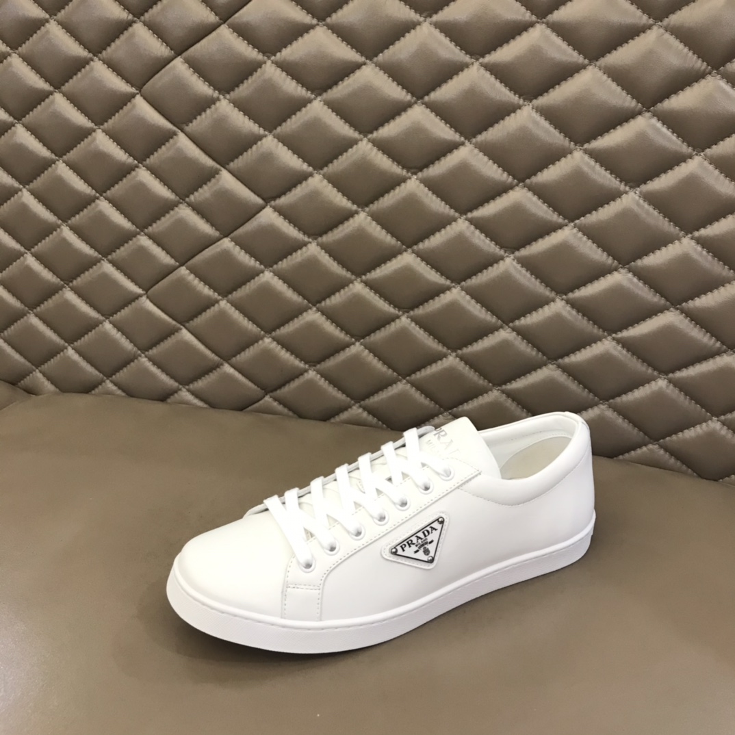 Prada Brushed Leather Sneakers(upon uk size) - FashionPlug