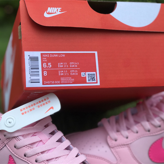 Nike Dunk Low “Triple Pink” Sneaker    DH9756-600  - FashionPlug