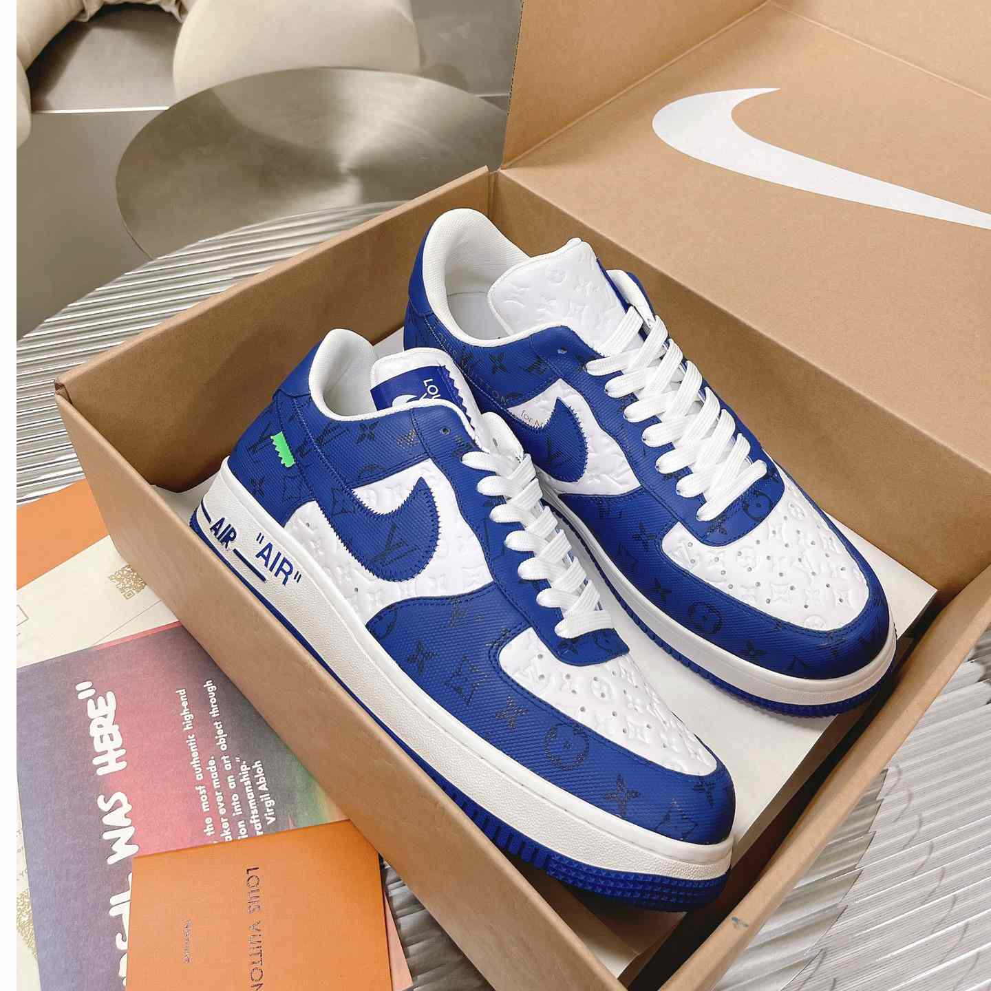 Louis Vuitton x Air Jordan1 Low AJ1 Sneaker - FashionPlug