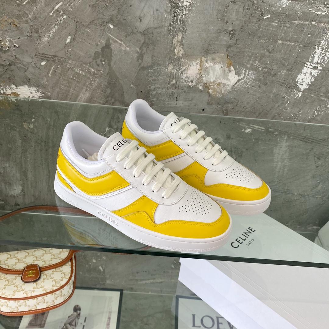 Celine Trainer Low Lace-Up Sneaker In Calfskin - FashionPlug