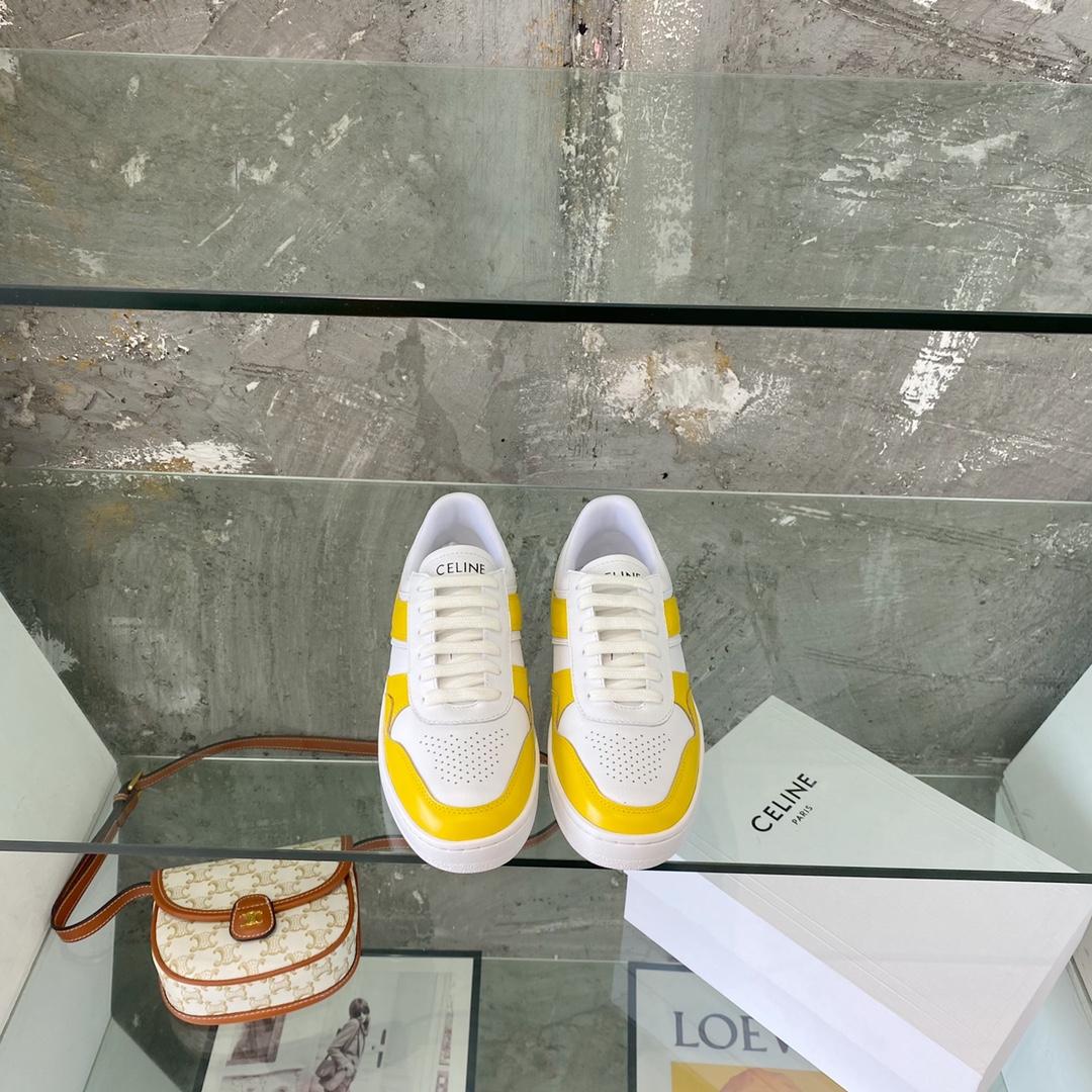 Celine Trainer Low Lace-Up Sneaker In Calfskin - FashionPlug
