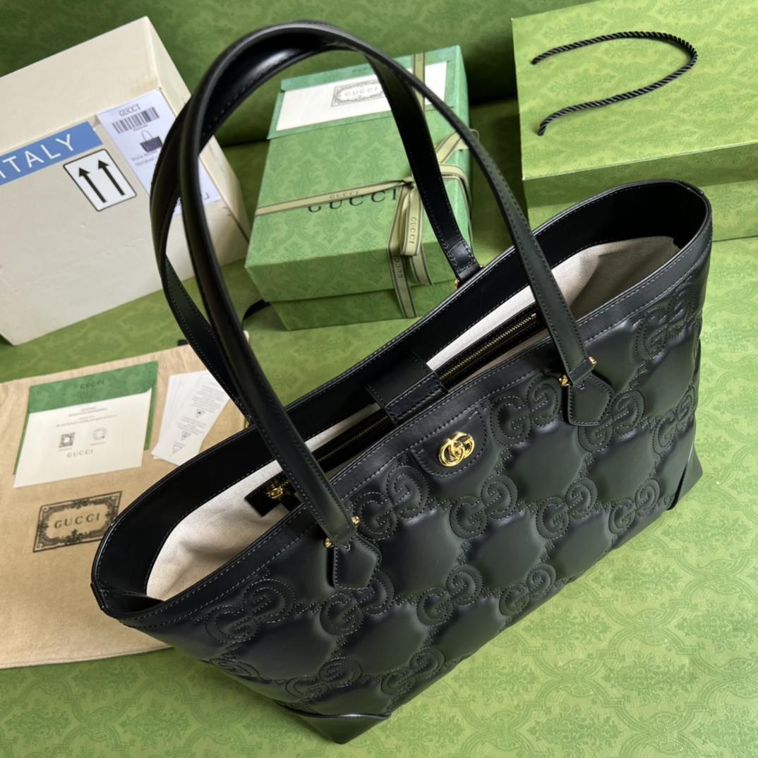 Gucci GG Matelassé Leather Medium Tote(38-28-14cm) - FashionPlug