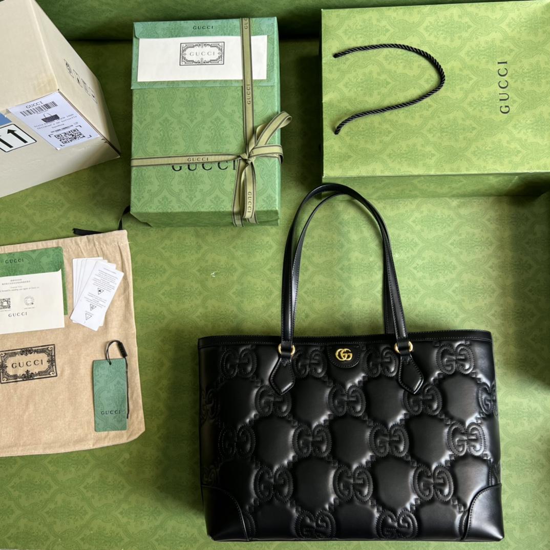 Gucci GG Matelassé Leather Medium Tote(38-28-14cm) - FashionPlug