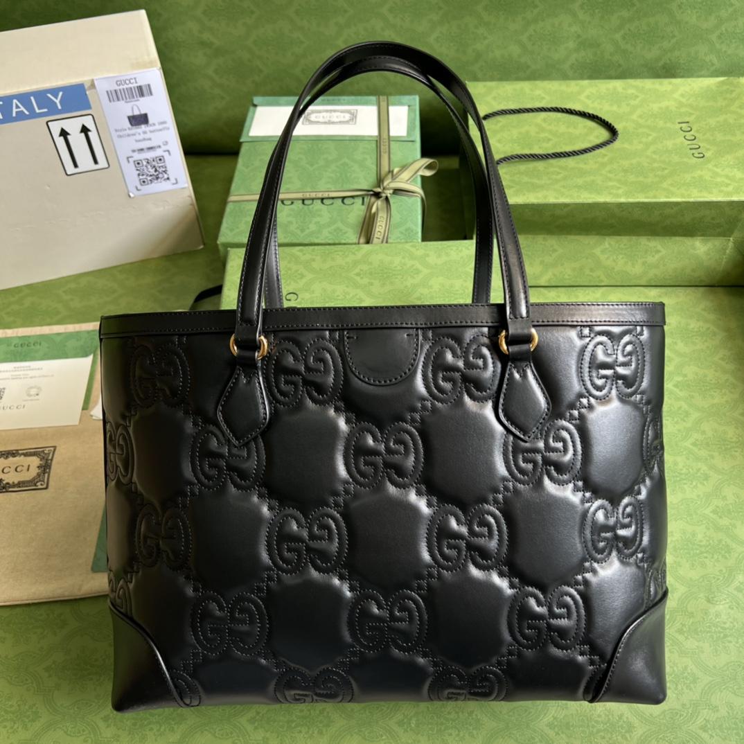 Gucci GG Matelassé Leather Medium Tote(38-28-14cm) - FashionPlug