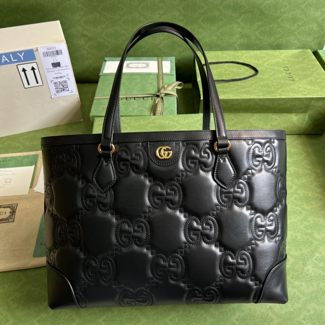 Gucci GG Matelassé Leather Medium Tote(38-28-14cm) - FashionPlug